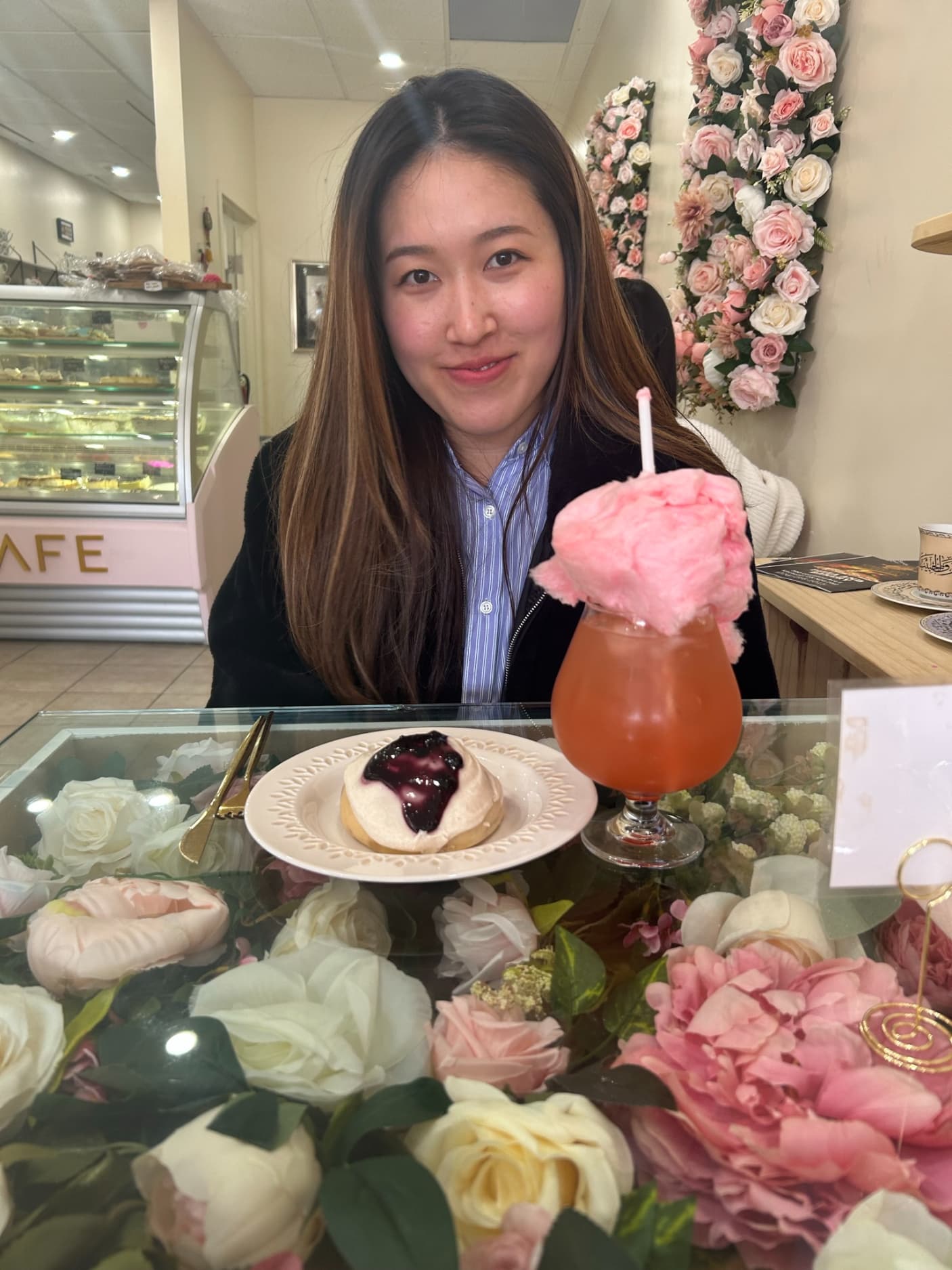 Saebyeol Suh assembling a fresh flower arrangement in her Guelph studio