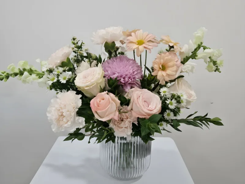 Blush & Cream — handcrafted flower arrangement